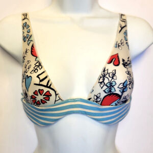 Victoria's Secret RARE Y2K Very Sexy Floral Striped Bra 36C